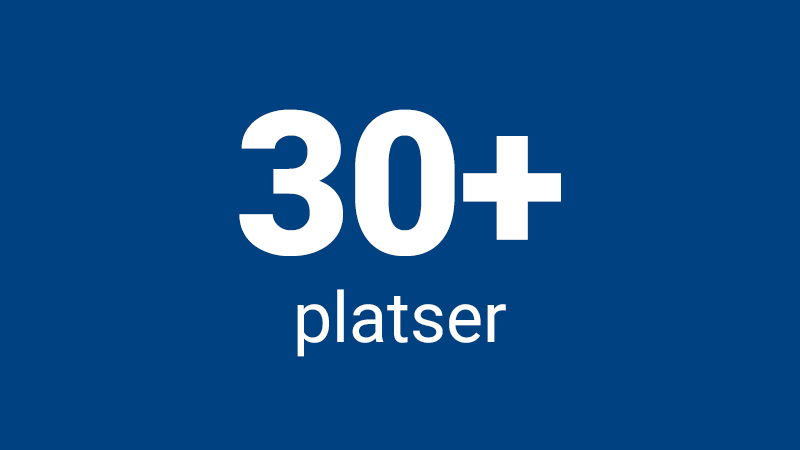 30+ platser