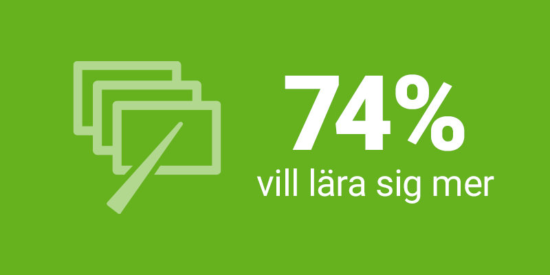 74% vill lära sig mer